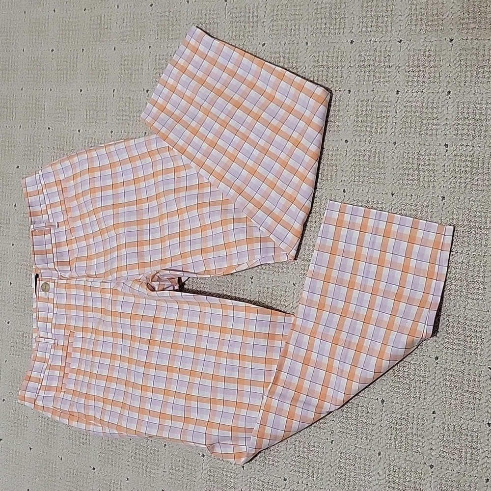 Plaid cropped pants